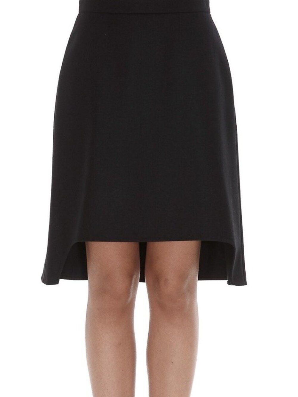 Alexander McQueen Wool Twill Asymmetric Hem Skirt Black Size 36